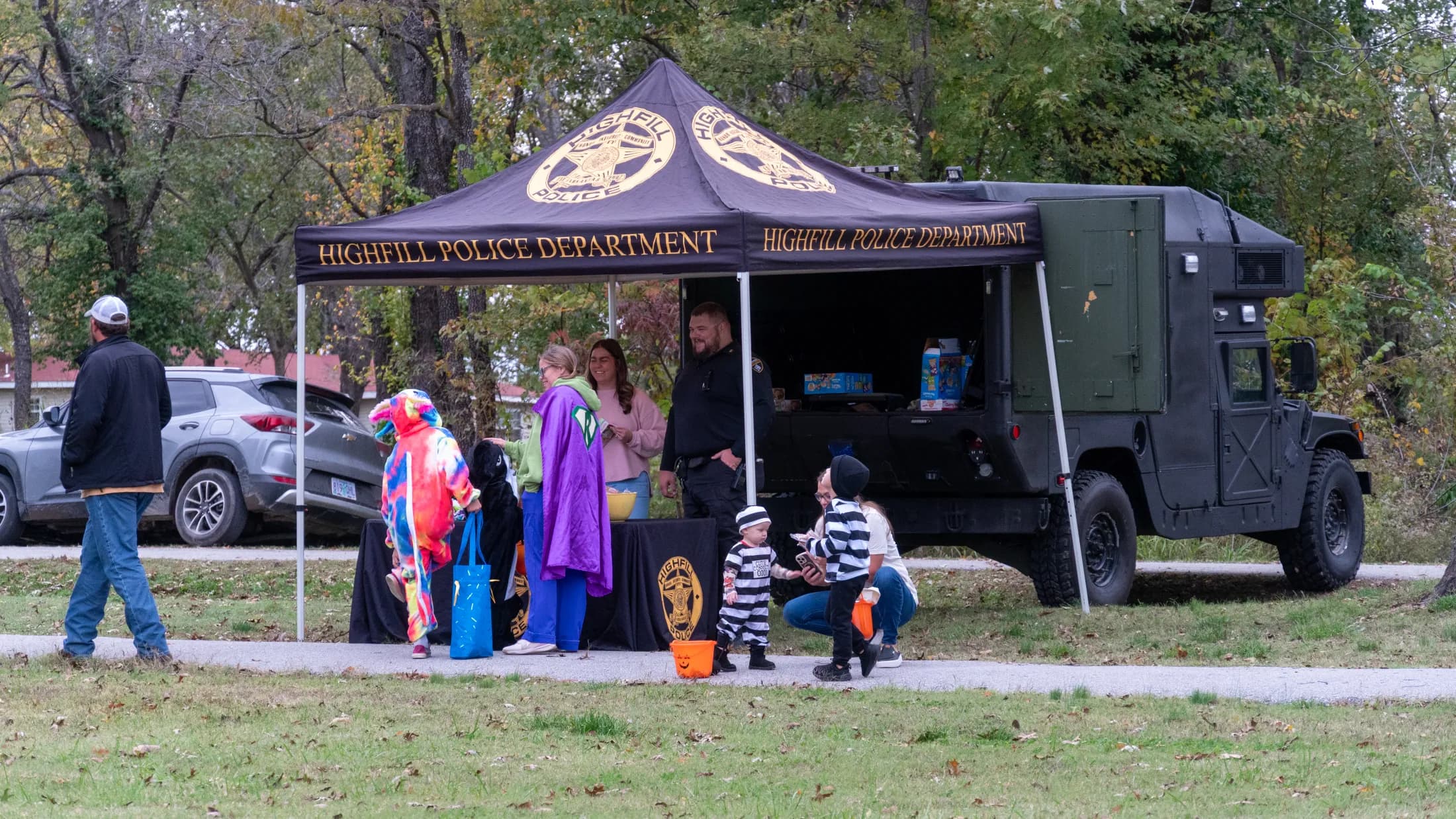 Highfill Police Department at Trunk or Treat Event